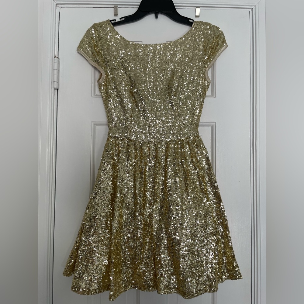 B. Darlin Gold Sequin Dress